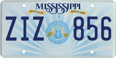 MS license plate ZIZ856