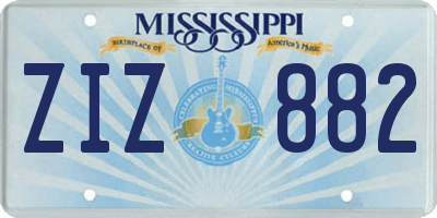 MS license plate ZIZ882