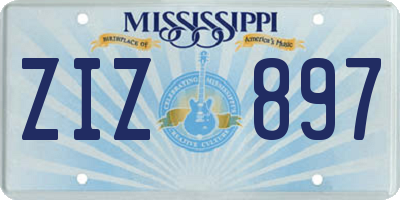 MS license plate ZIZ897
