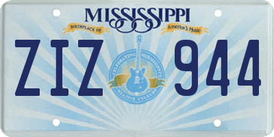 MS license plate ZIZ944