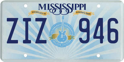 MS license plate ZIZ946