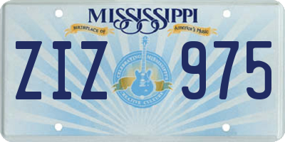 MS license plate ZIZ975