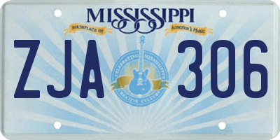 MS license plate ZJA306