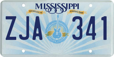 MS license plate ZJA341