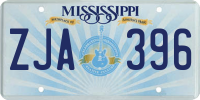 MS license plate ZJA396