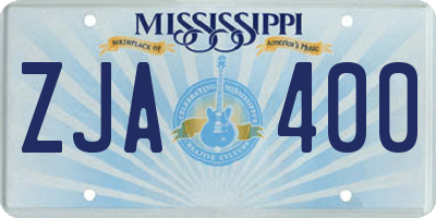 MS license plate ZJA400