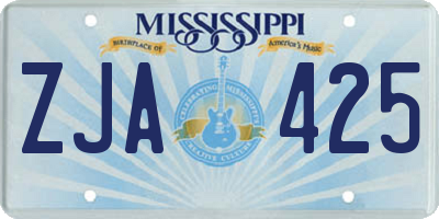 MS license plate ZJA425