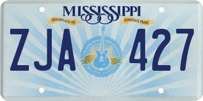 MS license plate ZJA427