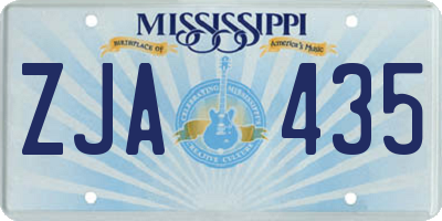 MS license plate ZJA435