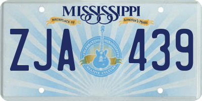 MS license plate ZJA439