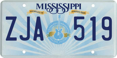 MS license plate ZJA519