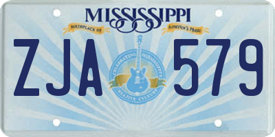 MS license plate ZJA579