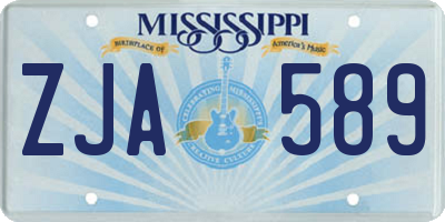MS license plate ZJA589
