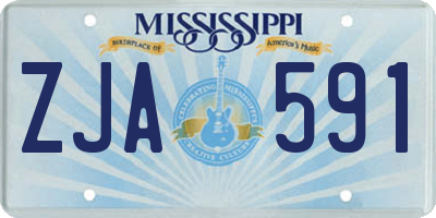 MS license plate ZJA591