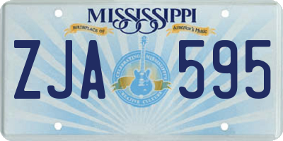 MS license plate ZJA595