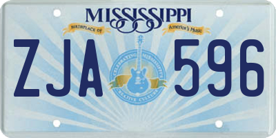 MS license plate ZJA596