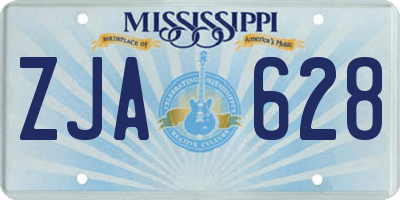 MS license plate ZJA628