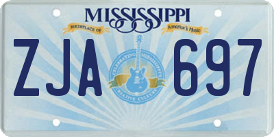 MS license plate ZJA697