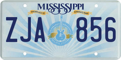 MS license plate ZJA856
