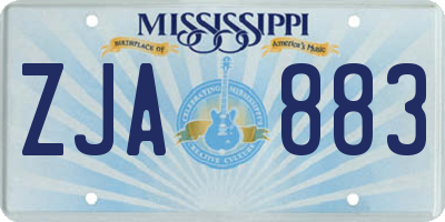 MS license plate ZJA883