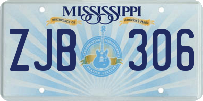 MS license plate ZJB306