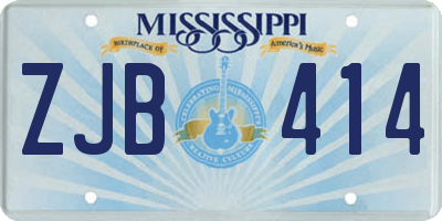 MS license plate ZJB414
