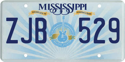 MS license plate ZJB529