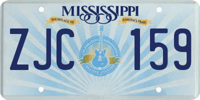 MS license plate ZJC159