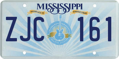 MS license plate ZJC161
