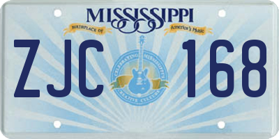 MS license plate ZJC168