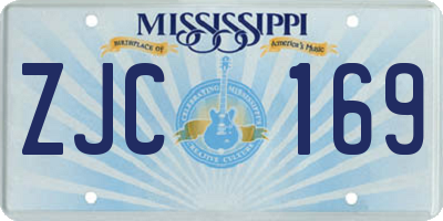MS license plate ZJC169