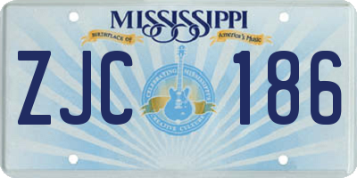 MS license plate ZJC186