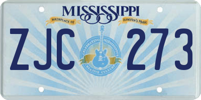 MS license plate ZJC273