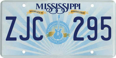 MS license plate ZJC295