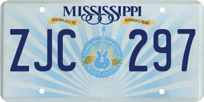 MS license plate ZJC297