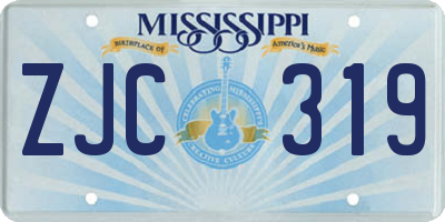 MS license plate ZJC319