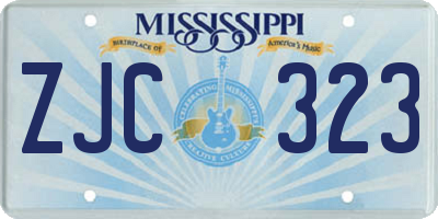 MS license plate ZJC323
