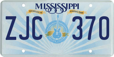 MS license plate ZJC370