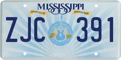 MS license plate ZJC391