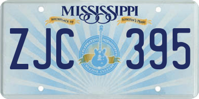 MS license plate ZJC395