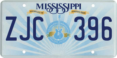 MS license plate ZJC396