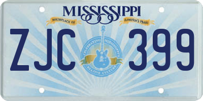 MS license plate ZJC399