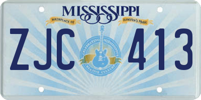 MS license plate ZJC413