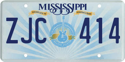 MS license plate ZJC414