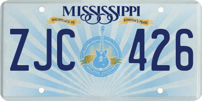 MS license plate ZJC426