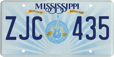 MS license plate ZJC435