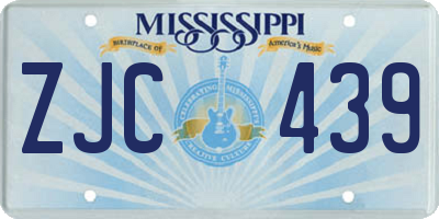 MS license plate ZJC439