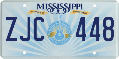 MS license plate ZJC448