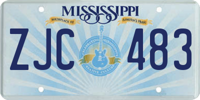 MS license plate ZJC483