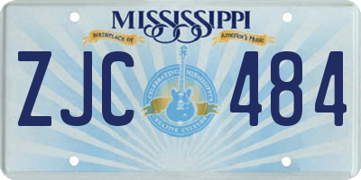 MS license plate ZJC484